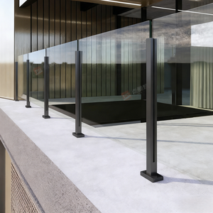 PureView Modern Stainless Steel &amp; Glass <strong>Railing</strong> for Outdoor Stair <strong>Railings</strong>-Barrier-Free Safe Sleek Transparent Design - Product Image 5