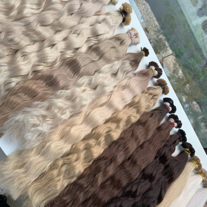 Extensiones de Cabello Vietnamita 100% Virgen, Rubias, en Paquetes, Todos los Tamaños de 12 a 32 Pulgadas, Puntas Super Dobles, Estilo Ondulado Natural - Product Image 1