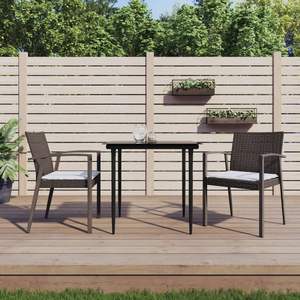 Conjunto de Comedor de Jardín de Ratán PE Marrón Resistente - Product Image 1