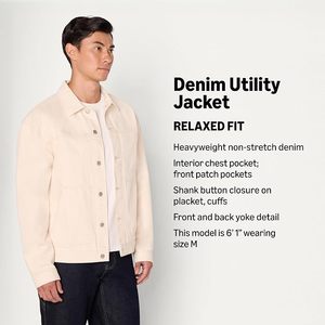 เสื้อแจ็คเก็ตยีนส์สีเบจสำหรับผู้ชาย ทรงปกติ สีพื้น ปิดด้วยกระดุม สไตล์ลำลอง ใส่ได้ในฤดูใบไม้ร่วง - Product Image 6