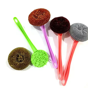 TECHNOFIRST Modern Handheld Flexible <b>Long</b> <b>Handle</b> Plastic Kitchen Sink Cleaning <b>Brush</b> with Silicone Bristles for Home Use - Product Image 4