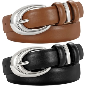 Cinturón de Vestir de Cuero Genuino para Mujer, Accesorio de Moda Premium para la Cintura, Logotipo Personalizado, Cuero de Grano Completo, Suministro al por Mayor en EE. UU. - Product Image 1