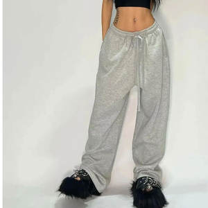 Women’s Oversized Sweatpants Streetwear Style Baggy <b>Trousers</b> with <b>Drawstring</b> Loose Fit Casual Joggers Comfortable Soft Cotton - Product Image 6