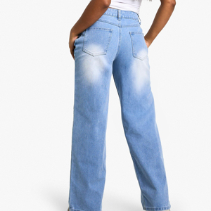 Fabricant en gros de jeans en denim pour femmes, style cargo, jeans en denim de haute qualité pour femmes - Product Image 3