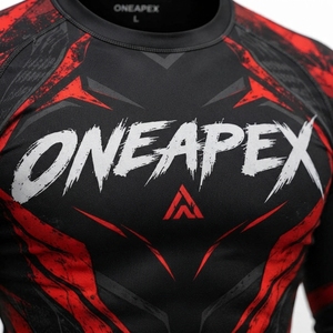 <b>Men</b> <b>Compression</b> T <b>Shirt</b> Black Red Long Sleeve Athletic Gym Training Sportswear Custom Logo Fitness Running Workout <b>Shirt</b> - Product Image 4