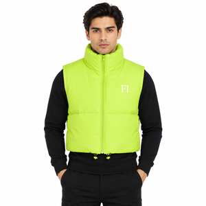 Chaleco Acolchado para Hombre, Venta al por Mayor, Personalizado OEM ODM, Chaquetas sin Mangas para Hombre, Ropa de Invierno, Cuello Alto, Cremallera Completa, Abrigo Acolchado - Product Image 1