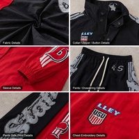 Ensemble de survêtement pour homme 100% nylon, logo personnalisé brodé sur le devant, veste et pantalon deux pièces, streetwear d'automne, vente en gros