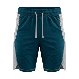<b>Men's</b> Teal Gray Corduroy Breathable Quick Dry Casual Sport <b>Bermuda</b> <b>Shorts</b> with Drawstring Closure Custom Logo - Product Image 1