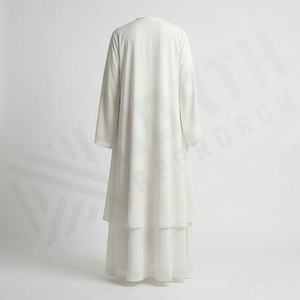 ชุดอาบายะห์มุสลิมแบบเรียบหรู ย้อมสีสวยงาม ดีไซน์ผีเสื้อทันสมัย ผ้าชีฟองคลุมทั้งตัว - Product Image 2