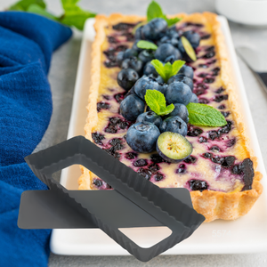 Rectangular Tart Pan 10 Inch Long Pan Aluminum Tart Pan With Removable Loose Bottom, Suitable For Pies, <b>Biscuits</b> - Product Image 3
