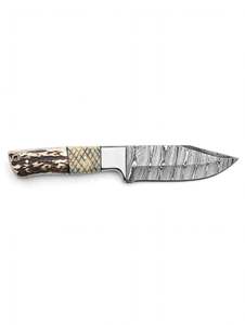 Handcrafted Damascus Steel Decorative Display <b>Tool</b> Stag Bone Handle Metal <b>Craft</b> Sculpture - Product Image 1
