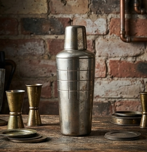 Meilleures ventes : Ensemble de shaker à cocktail en métal finition argentée avec doseur, base dorée, meilleur prix, pour grossistes en outils de bar - Product Image 1