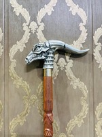 Bastón de Madera de Diseño con Cabeza de Dragón de Latón para el Día de San Valentín y Graduaciones