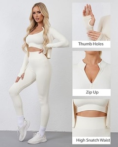 Women gym suit 2 piece sports bra leggings fitness workout outfit - Product Image 3