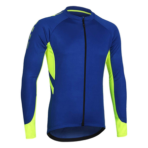 Vêtements de cyclisme pour hommes, manches longues, fermeture éclair, respirants, pour VTT, vente en gros personnalisée - Product Image 1