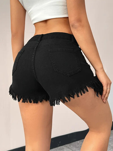 Shorts de Mezclilla de Alta Calidad para Mujer, Shorts de Cintura Alta a la Moda para Damas, Estilo Urbano de Verano, Shorts de Mezclilla Personalizados - Product Image 2