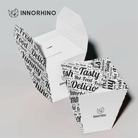 Scatole per Asporto Macarons, Sushi, Chewing Gum, Carta di Riso INNORHINO in Carta Kraft con Laminazione Opaca ed Goffratura Riciclabile