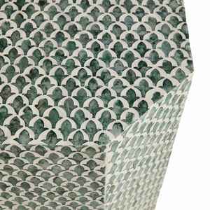 Tabourets octogonaux en mosaïque marocaine vert foncé, mosaïque artisanale en nacre, petite table d'appoint pour la décoration du salon et de la chambre - Product Image 5