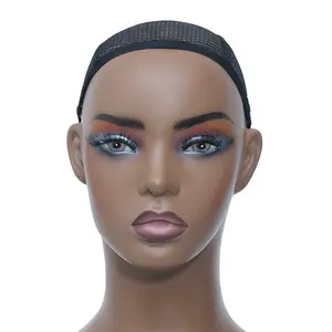 Tête de mannequin femme Euro-Américaine en PVC à double épaule, pose debout, pour présentation de chapeaux et défilés de mode - Product Image 3