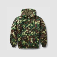 Veste décontractée pour homme en nylon Ripstop, imprimée par sublimation, camouflage désertique DPM, légère, à séchage rapide, avec capuche matelassée type Woobie