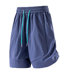 Shorts de sport athlétiques unisexes légers à taille mi-haute, style hip-hop, avec logo frontal, séchage rapide, respirants, vente en gros - Product Image 3