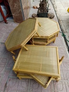 Octagonal <b>bamboo</b> <b>table</b> - Product Image 2