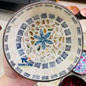 Tazón de Nácar de Concha de Coco Natural Lacado, Personalizado, Venta al por Mayor, OEM, Entrega Rápida - Product Image 1