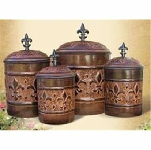 Lot de 3 boîtes métalliques classiques de style ferme pour comptoir de cuisine, idéales pour le stockage du sucre, du café et du thé - Product Image 6