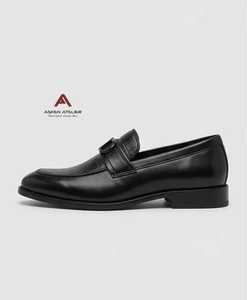 Asken Atelier Men's Embossed Pattern Synthetic Leather Loafers Toe Slip-On Classic Dress <b>Shoes</b> for <b>Wedding</b> Party Autumn Formal - Product Image 2