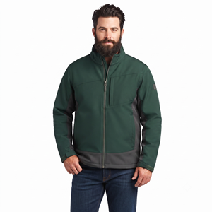 Chaqueta de poliéster softshell para hombre, cortavientos de invierno, chaqueta bomber transpirable con cuello alto, chaqueta de vuelo MA-1 con cremallera para senderismo. - Product Image 1