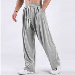 OEM Men's Cotton Sweatpants Casual <b>Lounge</b> Joggers with Elastic Waistband and Open Hem for Daily Use - Product Image 3