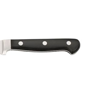 Couteaux à découper longs à manche noir avec lame droite argentée, poignée à triple rivet et pointe affûtée pour la découpe de viande et l'usage domestique - Product Image 6