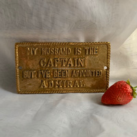 Plaque Nautique Vintage en Laiton pour Bateau, « Mon mari est capitaine », Plaque de Porte de Salle de Bain, Logo Personnalisé, Épaisseur 4mm, pour Hôtel et Complexe Hôtelier