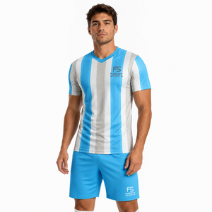 Ensemble de maillots de football personnalisés sublimés, séchage rapide, respirant, uniforme de football pour hommes et jeunes, vêtements d'entraînement d'équipe, vente en gros de vêtements de sport - Product Image 3