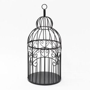 Cage à oiseaux en métal à toit rond avec un design élégant et courbé, adaptée à une utilisation décorative et fonctionnelle pour l'élevage des oiseaux. - Product Image 1