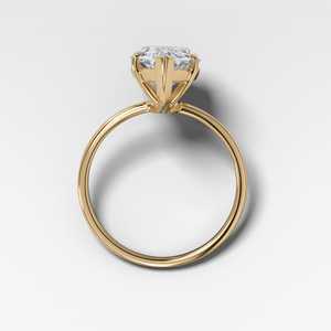 Bagues de fiançailles en diamant 5 carats, taille poire, solitaire unique, moderne, délicate, pour mariage, 1,67 mm, bijoux fins, or massif 14K 18K - Product Image 2