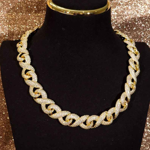 สร้อยคอเงินแท้ 925 ชุบโรเดียม ประดับเพชรโมอิสซาไนต์ ดีไซน์ Cuban Link หรูหรา สไตล์ฮิปฮอป ประกายระยิบระยับ คุณภาพพรีเมียม - Product Image 2