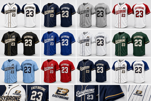Maillot de baseball cousu de haute qualité, style rétro, unisexe, vêtement de sport, tissu en maille respirant, tenue de baseball d'équipe, coupe courte devant - Product Image 1