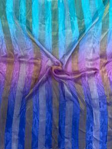 Tela de Seda Estampada Multicolor de 44 Pulgadas de Ancho, Material de Seda Pura Suave y Fluida de Primera Calidad para la Confección de Vestidos Saree de Diseñador para Mujer - Product Image 1