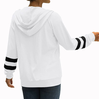Veste décontractée à capuche zippée pour femme, veste légère à capuche entièrement zippée pour femme, veste décontractée à capuche zippée pour femme