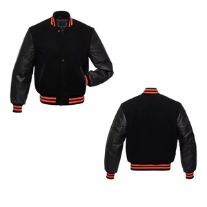 Good Quality Wholesale Custom Baseball Letterman <b>Jackets</b> Coat Winter Wool Body Leather Sleeve Bomber Varsity <b>Jacket</b> <b>Men</b> - Product Image 3