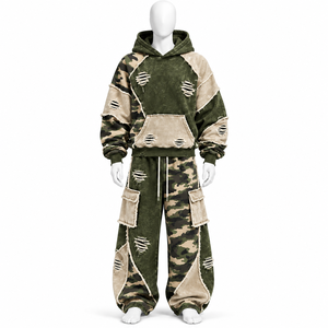 Ensemble de survêtement pour homme en coton 100% avec strass de qualité supérieure, personnalisable par le fabricant - Product Image 5