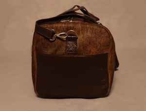 Sac de voyage en cuir avec fermeture éclair, léger, portable, style vintage, grande capacité, unisexe - Product Image 5