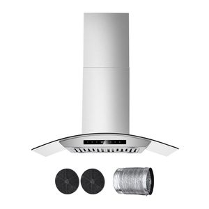 Cappa da cucina a parete in acciaio inox da 90 cm/900 mm, 800 CFM, con controllo gestuale - Product Image 1