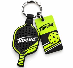 Llavero de mini pala de pickleball al por mayor, diseño antideslizante de goma azul y negra para adultos, aficionados al deporte, regalos para fiestas - Product Image 6