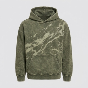Sudadera con capucha para hombre, estilo acid wash, con textura suave, corte relajado y un look moderno, ideal para atuendos casuales diarios. - Product Image 4