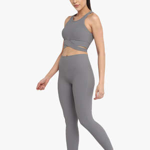 Conjunto de Yoga para Mujer 2026 al por Mayor: Precios Razonables, Ligero, Sólido, Cintura Alta, Transpirable, Leggings y Sujetador Deportivo Elástico, MOQ Bajo - Product Image 4