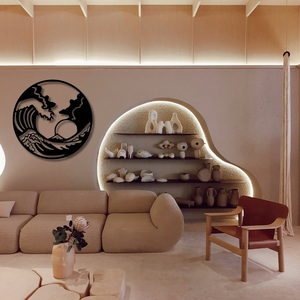 Élégante décoration murale en métal « Grande Vague » - Product Image 1