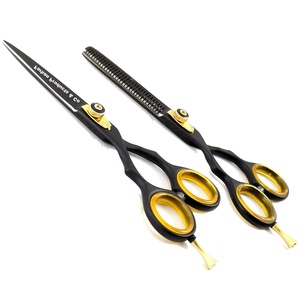 Tijeras de corte de pelo de 5,5 pulgadas, kit de tijeras de descargar de acero inoxidable para peluquero, corte de pelo, peluquería - Product Image 4