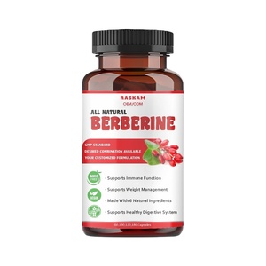 Proveedor de fábrica de etiqueta privada, hidrocloruro de beberina (berberina HCL), 500mg, suplementos de hierbas antioxidantes para articulaciones óseas - Product Image 1